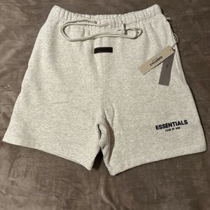 Fear of God Essentials Light Gray Athletic Shorts